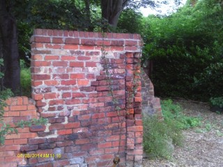 The wall at the Jubilee allotments, 2014