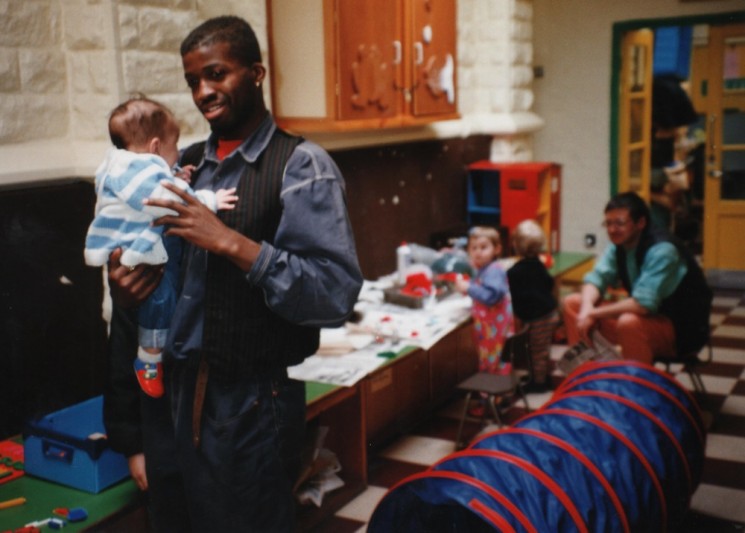 Creche run by men at the Broomhall Centre, 1993 | Photo: Broomhall Centre