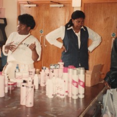 Hairdressing at the Broomhall Centre on Women's Day, 22 March 1995 | Photo: Broomhall Centre