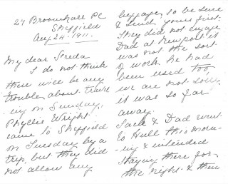 Dickinson letter 6: 24th August 1911. Page 1 | Photo: Judith Gaillac