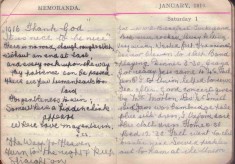Doris Hogan Diary: Saturday 1st January 1916