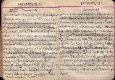 Doris Hogan Diary: 16th and 17th January 1916