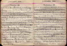 Doris Hogan Diary: 18th and 19th January 1916