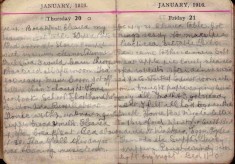 Doris Hogan Diary: 20th and 21st January 1916