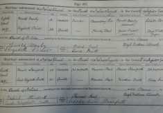 St Silas church parish registers: Examples of marriages from 1891