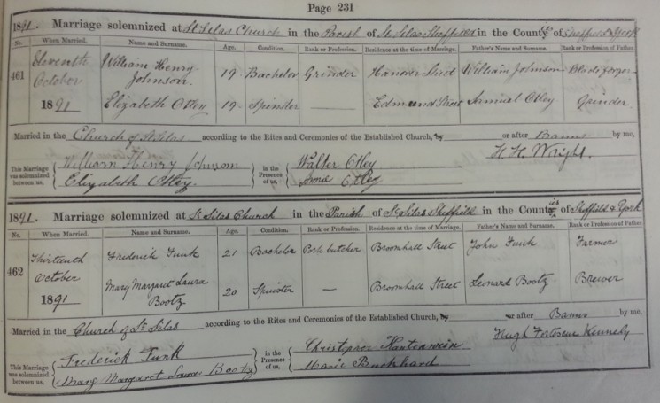 St Silas Parish Register Marriages, 1869 - 1994 | SALS PR76/2