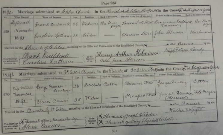 St Silas Parish Register Marriages, 1869 - 1994 | SALS PR76/2