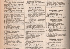 White's Directory of Sheffield: Broomhall Streets A to D ~ 1891