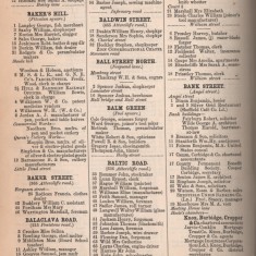 White's Sheffield District Directory Bangor Street. 1891 | Photo: David Stevenson