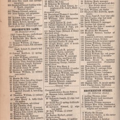 White's Sheffield District Directory Broomhall St & Broomspring Lane. 1891 | Photo: David Stevenson