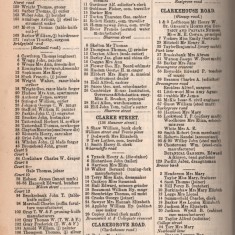 White's Sheffield District Directory Clarence Street & Clarke St. 1891 | Photo: David Stevenson