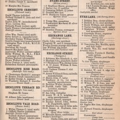 White's Sheffield District Directory Evans Street. 1891 | Photo: David Stevenson