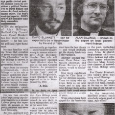 Newspaper article about Rev Alan Billings. 24 July 1986 | Photo: Alan Billings