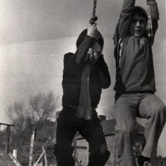 Children climbing bell ropes. 1980s | Photo: Our Broomhall