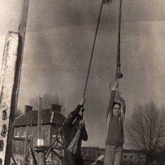 Children swinging from bell ropes. 1980s | Photo: Our Broomhall
