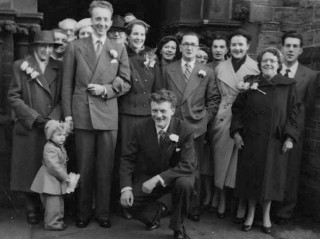 Mabel Cunningham (far left), Sydney Cunningham (behind Mabel and George). 1955 | Photo: Pamela Jackson