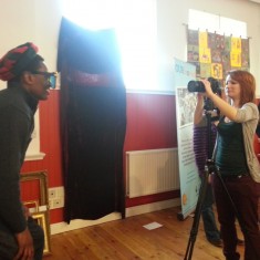 Claire Wilkinson taking photographs of volunteers. March 2014 | Photo: Our Broomhall