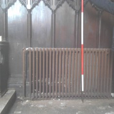 Radiator matching number 3 in the chancel survey plan. | Photo: Our Broomhall