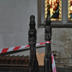 St Silas Building Recording day – choir stall carved by Arthur Hayball. April 2014 | Photo: Our Broomhall