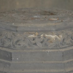 St Silas Building Recording day – font base memorial window. April 2014 | Photo: Our Broomhall