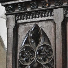 St Silas Building Recording day - screen carved by Arthur Hayball. April 2014 | Photo: Our Broomhall