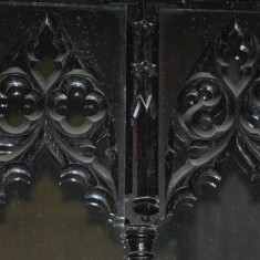 St Silas Building Recording day - screen carved by Arthur Hayball. April 2014 | Photo: Our Broomhall