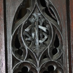 St Silas Building Recording day - screen carved by Arthur Hayball. April 2014 | Photo: Our Broomhall