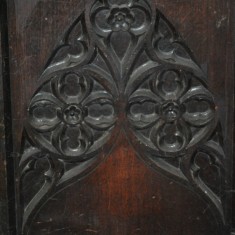 St Silas Building Recording day - screen carved by Arthur Hayball. April 2014 | Photo: Our Broomhall