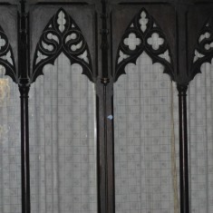 St Silas Building Recording day - screen carved by Arthur Hayball. April 2014 | Photo: Our Broomhall