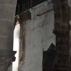 St Silas Building Recording day – wall and ceiling. April 2014 | Photo: Our Broomhall