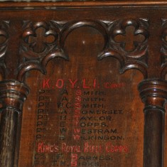 St Silas Building Recording day – war memorial detail. April 2014 | Photo: Our Broomhall