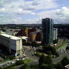 Moorfoot area and ringroad from Hanover Tower. 2014 | Photo: Our Broomhall