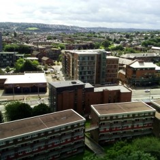 Ecclesall Road from Hanover Tower. 2014 | Photo: Our Broomhall