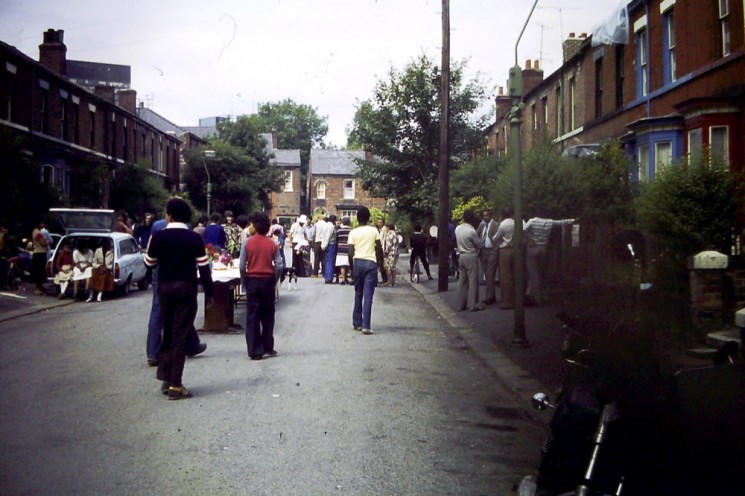 Havelock Street Party preparations. 1970s | Photo: David Stevenson