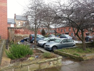 Former site of 4 Havelock Square, now the bottom of Holberry Gardens.2015 | Photo: Our Broomhall