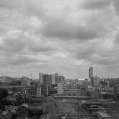 Sheffield city centre from the Hanover Flats roof. August 2014 | Photo: Jepoy Sotomayor