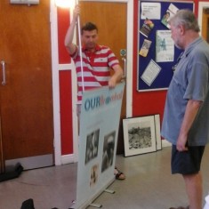 Organising the exhibition. 2015 | Photo: Our Broomhall