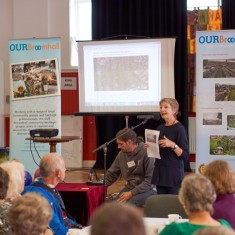 Our Broomhall Heritage open day event, Maggie Wykes reading the Book at the Launch. 2015 | Photo: Simon Kwon