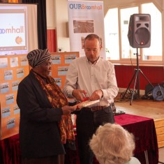 Our Broomhall Heritage open day event. Paul Blomfield and Mavis Hamilton at Book Launch. 2015 | Photo: Simon Kwon