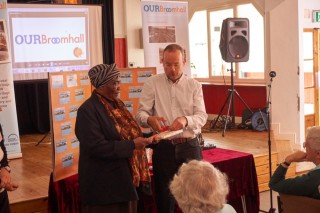 Our Broomhall Heritage open day event. Paul Blomfield and Mavis Hamilton at Book Launch. 2015 | Photo: Simon Kwon