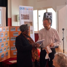 Our Broomhall Heritage open day event. Paul Blomfield and Mavis Hamilton at Book Launch. 2015 | Photo: Simon Kwon