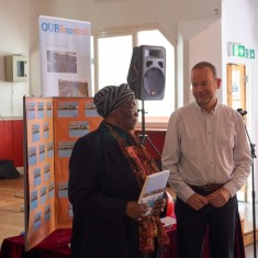 Our Broomhall Heritage open day event. Paul Blomfield and Mavis Hamilton at Book Launch. 2015 | Photo: Simon Kwon